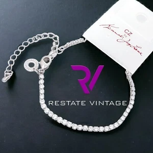 CZ by Kenneth Jay Lane 7" Zirkonia Tennisarmband tolle Passform Spaß - Bild 1 von 5