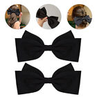 2 Pcs Black Bows Women Hair Accessories Hairpin Double Layer