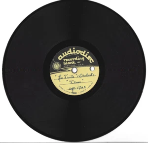 1960 DISQUE 78rpm 8''-ETIQUETTE AUDIODISC-CHANSON FRANÇAISE DE DIANE LAPIERRE-LA - Picture 1 of 2