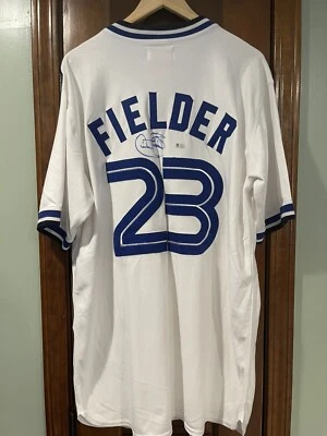 Cecil Fielder #23 Mitchell & Ness Authentic Signed Toronto Blue Jays Jersey COA - Image 1 of 4