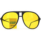 NOS vintage AMBER VISION "NIGHT DRIVE" sunglasses - KALICHROME lens - 80's Large