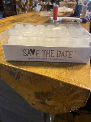 24 TRADITIONAL WEDDING BUBBLES .6oz White Bridal Party Favor - Image 1 of 2