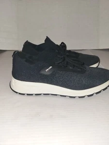 PRADA PRAX 01 4E3393 Socks Sneakers Sz 12 Prada US Size 13 Black - Picture 1 of 7