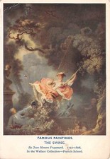 THE SWING - JEAN HONORE FRAGONARD - FAMOUS PAINTINGS AN OLD POSTCARD #2231247