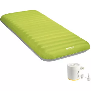 INTEX 64097NP Luftbett Dura-Beam Truaire inkl. USB-Luftpumpe (grün, 76x191x17cm) - Bild 1 von 7