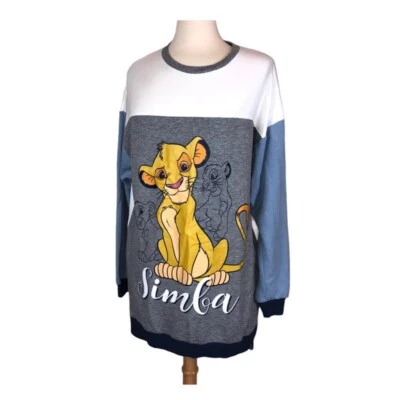 Disney The Lion King SIMBA Pajama Sleep Shirt Women's S Color Block Jersey - Image 1 of 4