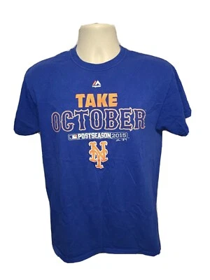 2015 Majestic New York Mets Take October Post Season Adult Medium Blue TShirt - Image 1 of 4