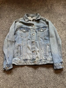 Chaqueta vaquera Topshop para mujer, talla 6, azul, de gran tamaño, algodón, abotonable, camionero - Imagen 1 de 5