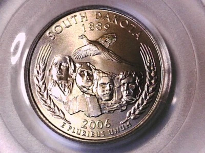 2006 P Washington State Quarter PCGS MS 68 South Dakota Satin Finish 08719378 - Image 1 of 3