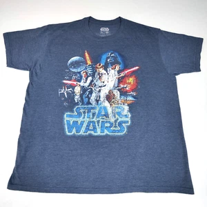 Camiseta Star Wars New Hope Póster Estampado Gráfico - Algodón Azul/Gris Para Hombre 2XL - Imagen 1 de 5
