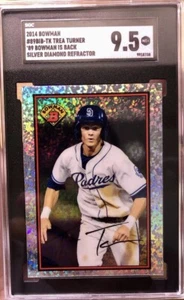Trea Turner 2014 Bowman Draft Prospect Silver Diamond Refractor #89BIB-TK - Picture 1 of 3