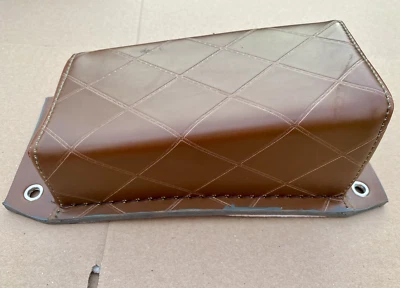 Nuevo Harley Custom Chopper Marrón Diamante Vinilo Pillion P-Pad Asiento #149 Foto 1 de 4