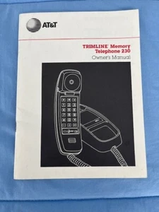 Vintage AT&T Trimline Memory telephone Owner's Manual #230, great condition - Picture 1 of 3