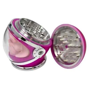 4-part 65mm Crushers Grinder Helmeted Hero Skull Herb Grinder, Pink - Picture 1 of 1