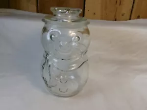 Vintage Snowman Shaped Clear Glass Jar *Read Description* - Picture 1 of 9