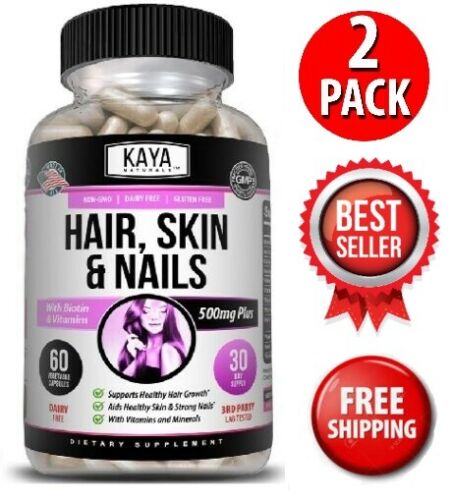 Biotin Hair Growth 120ct, Healthy Hair, Skin & Nails, with Calcium  723592442965 | eBay