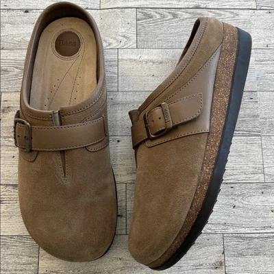 Zuecos sin cordones Bass Celeste para mujer marrón gamuza cuero corcho - talla 10 Foto 1 de 4