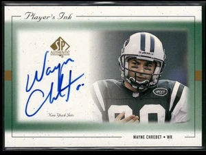 1999 Upper Deck SP Authentic WAYNE CHREBET Players Ink Auto #WC-A JETS L885 - Picture 1 of 3