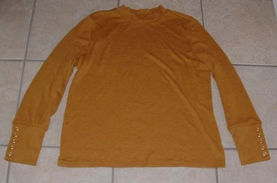 Suéter Marrón Talla Grande Informal o Vestido Elástico Ligero Cuello Simulado RAFAELLA Foto 1 de 3