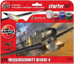 MESSERSCHMITT Bf109F-4 FLUGZEUG - AIRFIX MODELLBAUSATZ - 1:72 SET INKL. LACK ETC. - Bild 1 von 1