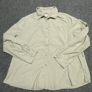 REI Shirt Womens 1X Tan Beige Hiking Top Sahara Long Sleeve Nylon UPF 40+ Sun - Picture 1 of 8