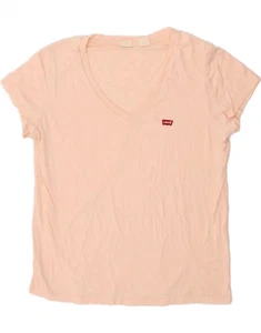 LEVI'S Womens T-Shirt Top UK 16 Large Pink Cotton BT04 - Picture 1 of 3
