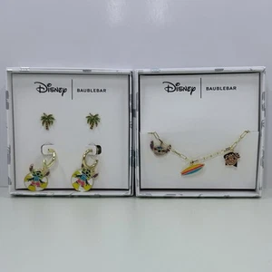 Neu Disney Baublebar Lilo & Stitch Ohrringe Armband Set Palmen Surfbrett - Bild 1 von 5
