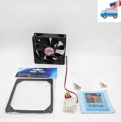 Evercool 92mm 4pin Ball Bearing 12V DC PC Case Cooling Fan +UV Sensitive Pad - Image 1 of 4