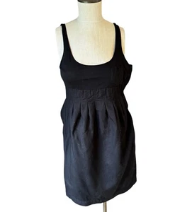 Standard James Perse Women Black Linen Blend Mini Pintuck Tank Dress Size S - Picture 1 of 8