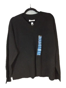 Nine West Womens Long Sleeve V Neck Ribbed Sweater Large NWT 0725285 - Picture 1 of 3