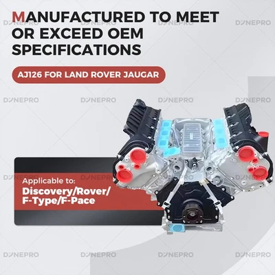 306PS Jaguar AJ126 Long Engine Block Assy For 13-21 Land Rover Discovery 3.0L V6 - Image 1 of 4