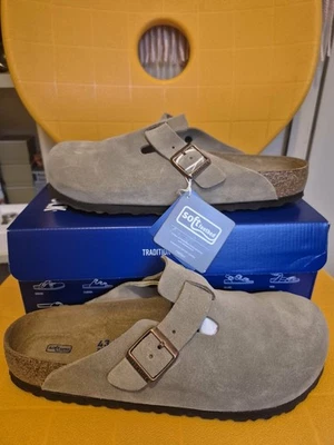 Birkenstock Boston BS, 43 Größe, Regular Fit,  Farbe Taupe. - Bild 1 von 3
