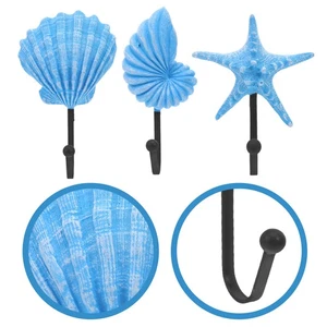 3pcs Decorative Wall Hooks: Nautical Bathroom Decors - Yacht Hook Racks For - Picture 1 of 12