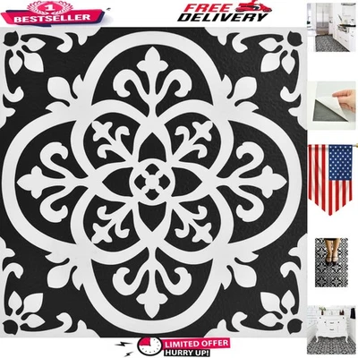 Transforma tu espacio con baldosas góticas negras peladas y adhesivas - 10 baldosas Foto 1 de 4