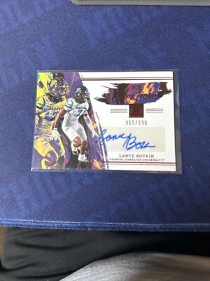 2023 Panini Chronicles Impeccable Lance Boykin /199 Rookie AUTO Costal Carolina - Image 1 of 2