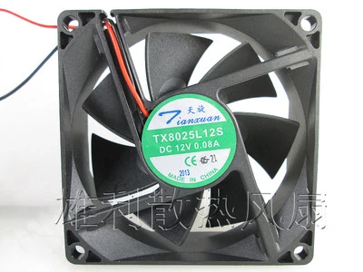 New Original TX8025L12S 12V 0.08A 8025 8cm quiet silent cooling fan - Image 1 of 2