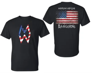 Morgan Wallen Double-sided T-shirt Black Cotton Unisex All Sizes JJ1974 - Picture 1 of 3