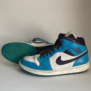 Nike Air Jordan 1 Mid ‘Hornets’ Size 12 Preowned  - Picture 1 of 9