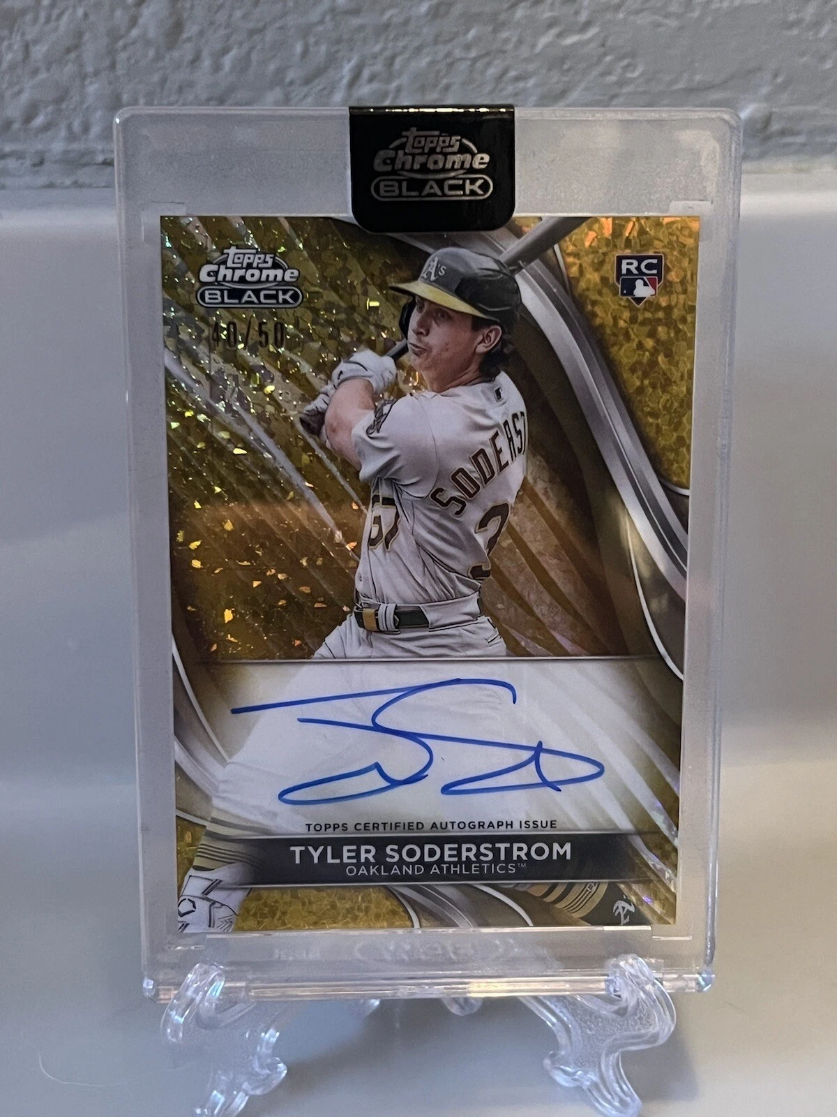 Rookie Autograph Bat Tyler Soderstrom Oakland A's Autographed