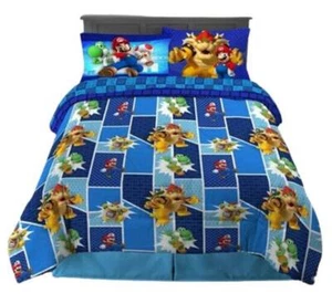 Super Mario "Power Up Mario" Kids Reversible Bed Set-W5205554767, W5671077217 - Picture 1 of 15