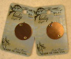 Blank Circle Pendant Lot of 2 Solid Brass  25mm Vintage Vogue Jewelry Making NIP