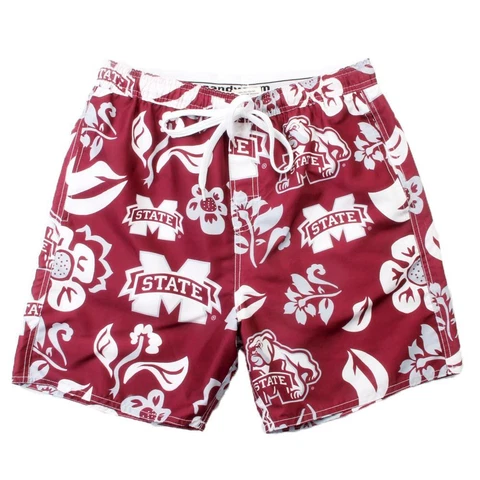 Men's Mississippi State Bulldogs Swim Trunks Floral Swim Shorts Cover