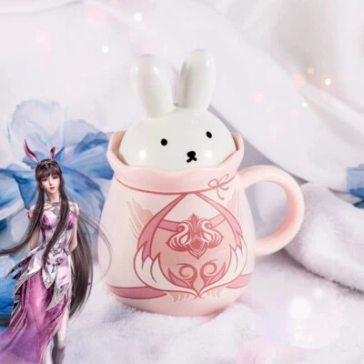 3D Anime Soul Land Official Xiao Wu Ceramic Mug with Rabbit Lid Cute Coffee Cups - Image 1 of 4