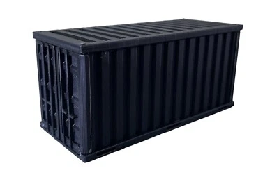 1:64 Scale Black Shipping Container Diorama Accessory Display For Die Cast Cars - Image 1 of 3