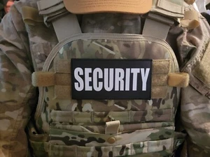 3x6 SECURITY Black White RAID Patch SWAT Hook Backed Site Maritime - Bild 1 von 2
