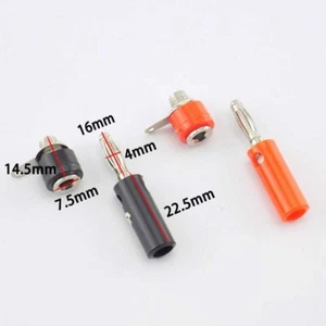 Enchufe de plátano de 4 mm y enchufe de plátano conector de unión hembra enchapado en níquel - Imagen 1 de 13