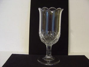 VINTAGE FOOTED GLASS CELERY HOLDER WITH THUMBPRINT DESIGN ON BOTTOM 8-1/4" - Picture 1 of 5