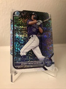 2022 Bowman - Chrome Prospects Speckle Refractor #BCP-73 Benny Montgomery /299 - Picture 1 of 3