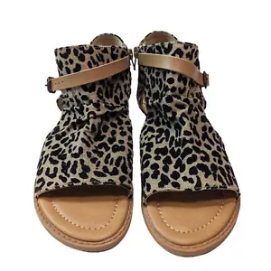 Sandalias Blowfish Malibu Brisa 2 para mujer punta abierta al tobillo estampado animal talla 7,5 nuevas sin caja - Imagen 1 de 10