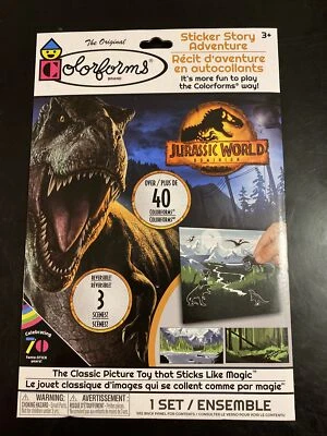 Colorforms Jurassic World Sticker Story Adventure - Over 40 Colorforms! - New - Image 1 of 2
